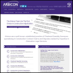 Screen shot of the Arbicon ADR Ltd website.