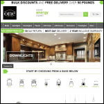 Screen shot of the One light Home website.