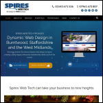 Screen shot of the Spires Web Tech website.