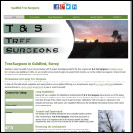 Screen shot of the T & S Tree Surgeons website.