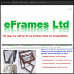 Screen shot of the eFrames Ltd website.