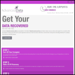 Screen shot of the Advanced Data Recovery website.