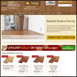Screen shot of the Simply Bamboo Ltd website.
