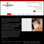 Screen shot of the AJM Electrical Contractors website.
