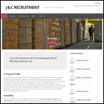 Screen shot of the J & C Recruitment website.