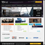 Screen shot of the TEN Audio Visual website.