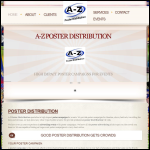 Screen shot of the A-Z Poster Distribution website.