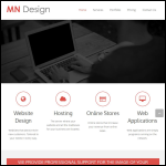Screen shot of the MN Design website.