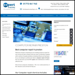 Screen shot of the Expert Computing website.