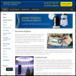 Screen shot of the Bailey Pollock Electrical Services website.