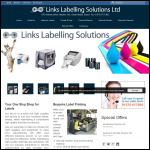 Screen shot of the Links Labelling Solutions Ltd website.