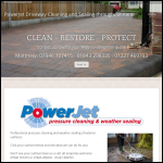 Screen shot of the Powerjet website.