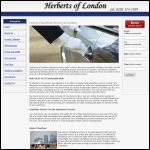 Screen shot of the Herberts of London website.