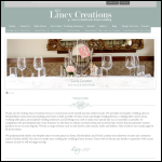 Screen shot of the Lincy Creations website.