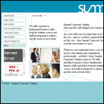 Screen shot of the Summit Corporate Training Ltd website.