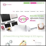 Screen shot of the Yop Web Design website.