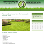 Screen shot of the Essex Garden Care website.