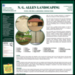 Screen shot of the Allen Landscaping website.