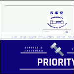 Screen shot of the Priority Industrial Supplies website.