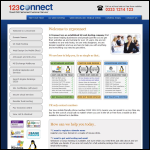 Screen shot of the 123 Connect Ltd website.