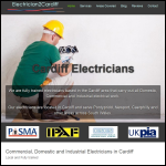 Screen shot of the Electrician2Cardiff website.