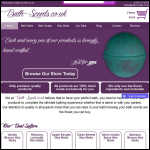 Screen shot of the bath-scents website.
