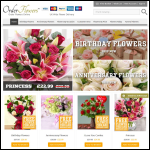 Screen shot of the Order Flowers Ltd website.