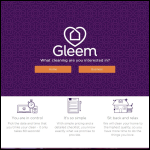 Screen shot of the Gleem Cleaning website.