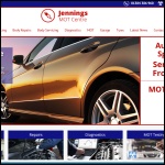 Screen shot of the Jennings MOT Centre website.