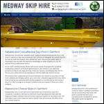 Screen shot of the Medway Skip Hire website.