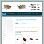 Screen shot of the Jaguar Pest Control website.