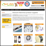 Screen shot of the Just Click Electrical Supplies website.