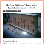 Screen shot of the Matthew Skillings Cabinet Maker website.