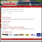 Screen shot of the Highways & Byways Road Surfacing Ltd website.