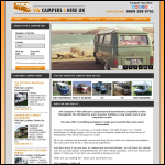 Screen shot of the VW Campers 4 Hire UK website.