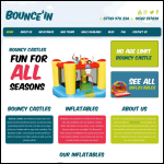 Screen shot of the Bounce'in Beds website.