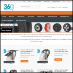 Screen shot of the 360 Castors and Wheels website.