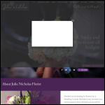 Screen shot of the Julie Nicholas Florist website.