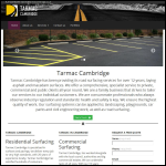 Screen shot of the Tarmac Cambridge website.