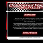 Screen shot of the Chequered Flag Collectables website.