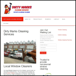 Screen shot of the Dirty Marks Cleaning Services website.