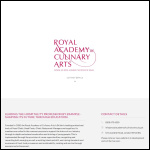 Screen shot of the Royal Academy of Culinary Arts website.