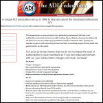 Screen shot of the The ADI Federation Ltd website.