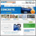 Screen shot of the Total Concrete website.
