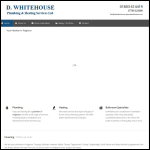 Screen shot of the D. Whitehouse Plumbing & Heating Services Ltd website.