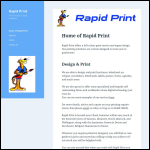 Screen shot of the Rapid Print website.