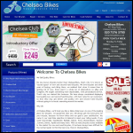 Screen shot of the Chelsea Bikes website.