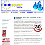 Screen shot of the Eurodamp UK (Damp & Timber Specialists) website.