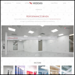 Screen shot of the MIDDAS Interior Solutions website.