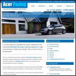 Screen shot of the Acer Paving website.